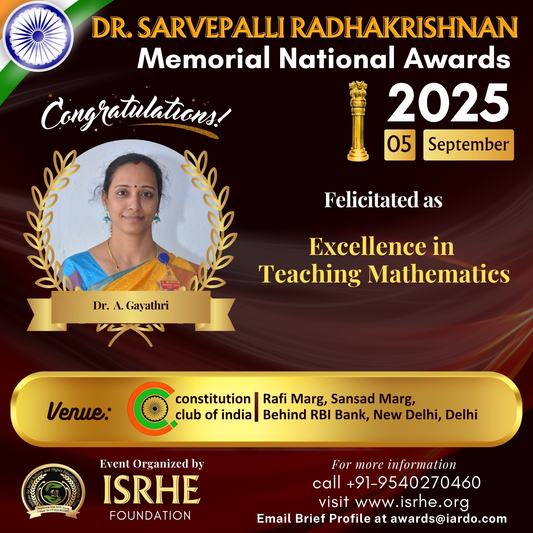 Dr. A. Gayathri